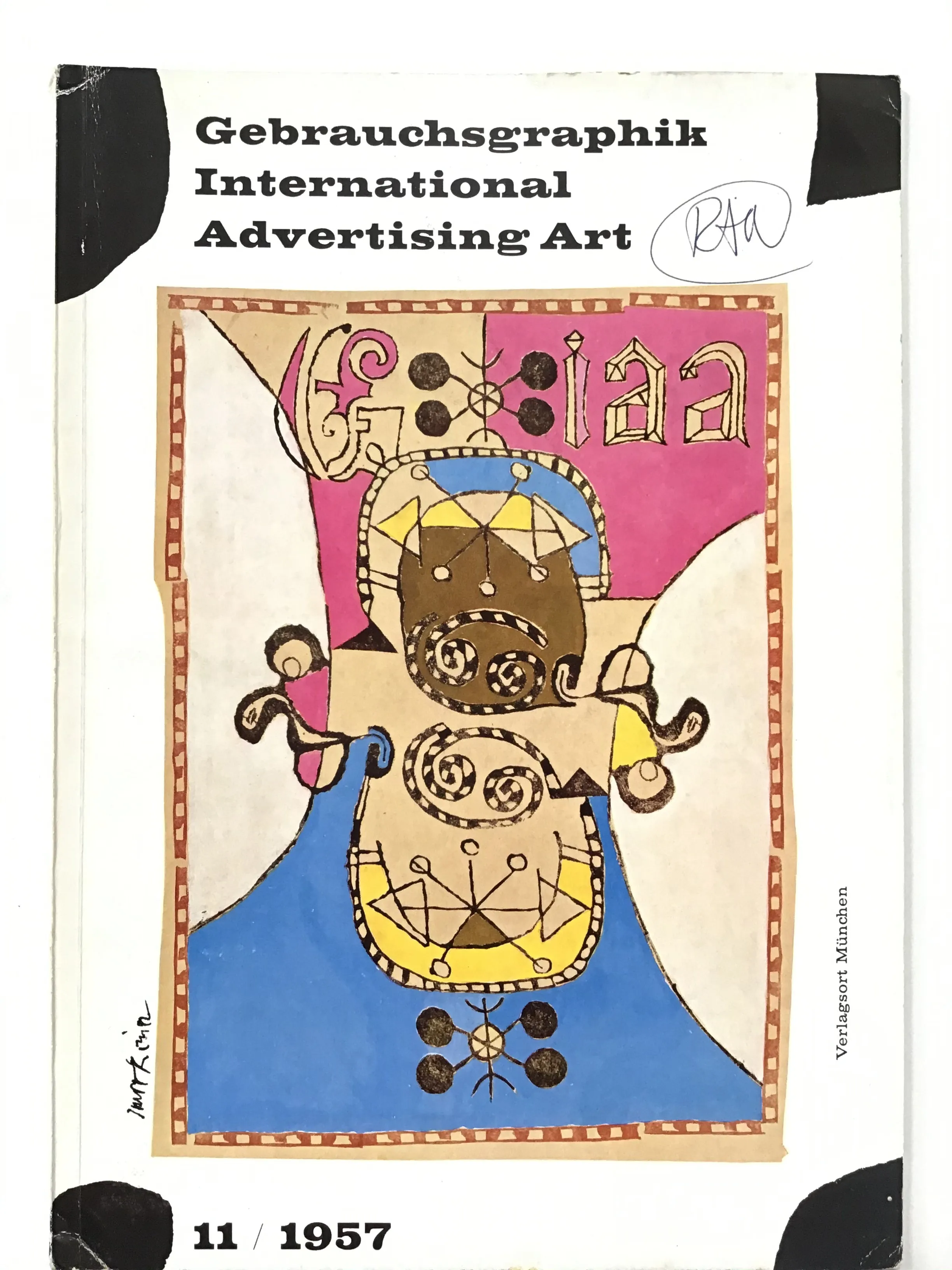 Gebrauchsgraphik magazine on International Advertising Art November 1957