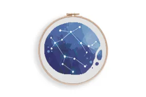 Gemini Zodiac Cross Stitch Pattern #1199