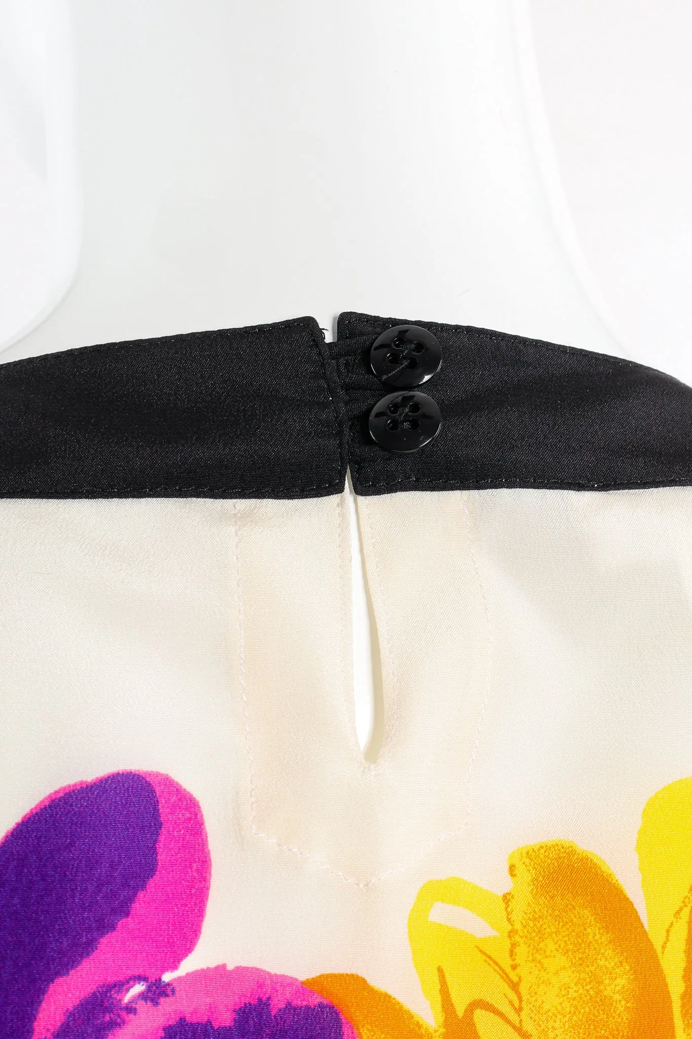 Geometric Floral Silk Bodysuit