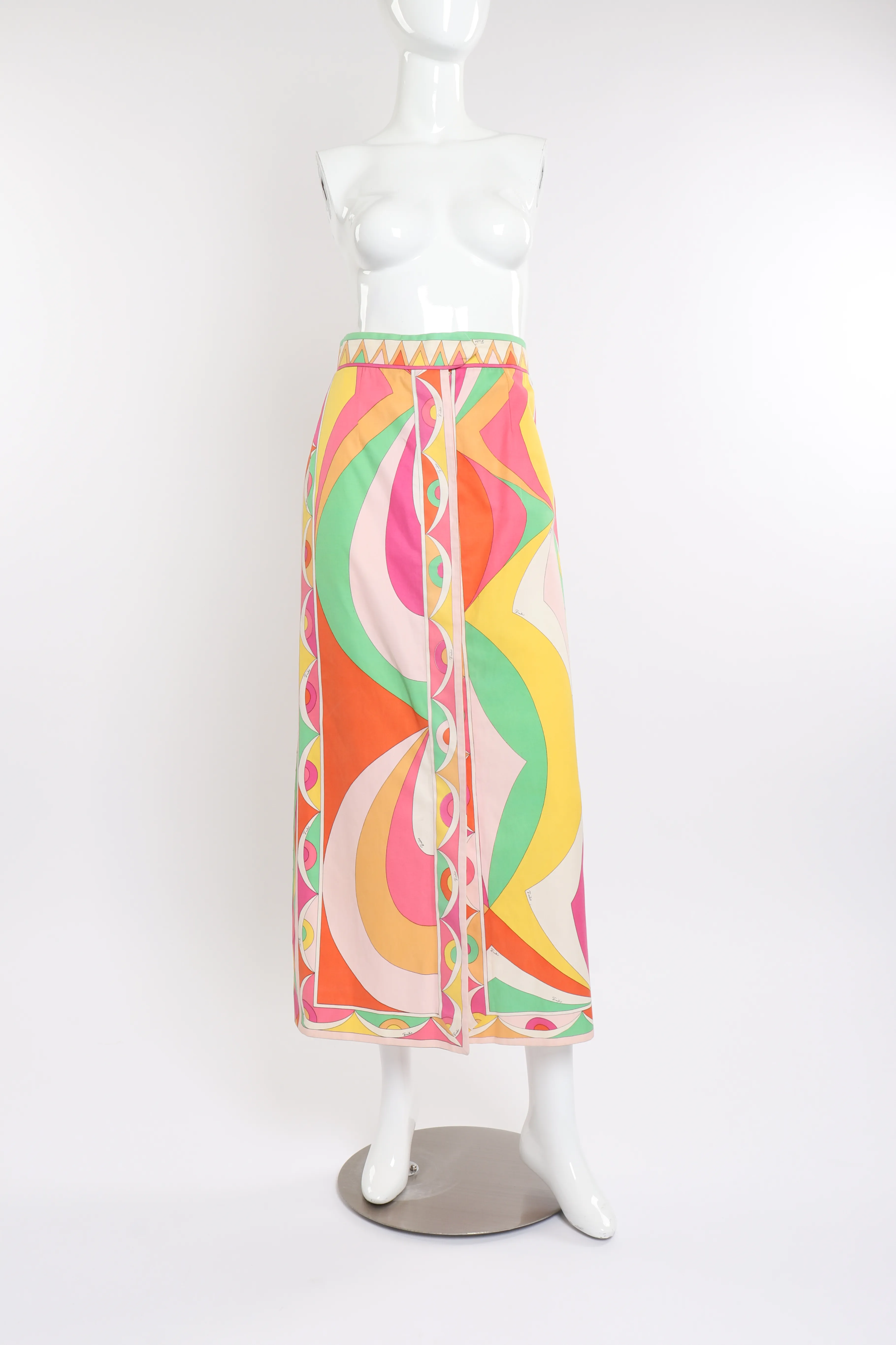 Geometric Graphic Print Maxi Skirt