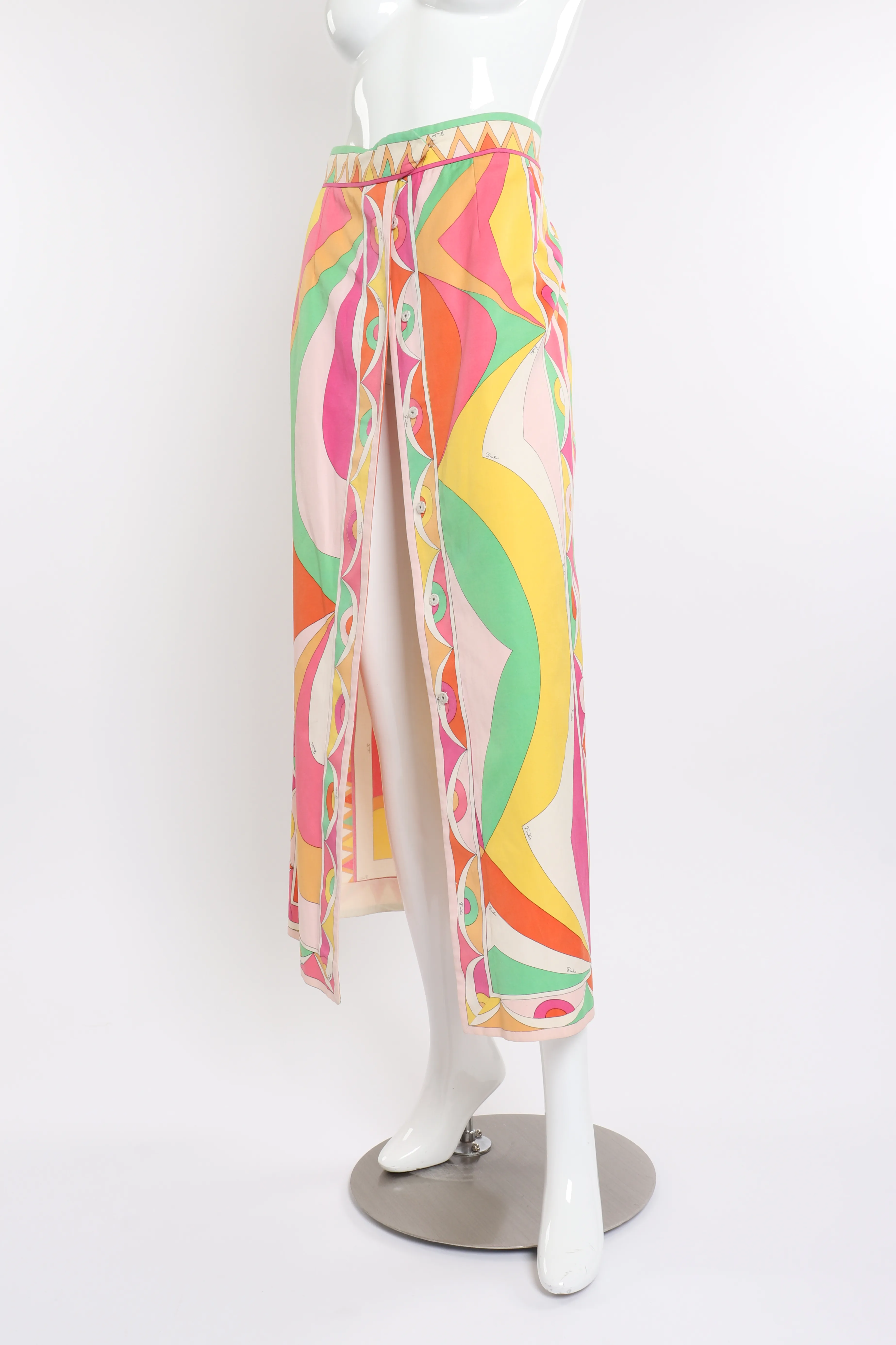 Geometric Graphic Print Maxi Skirt