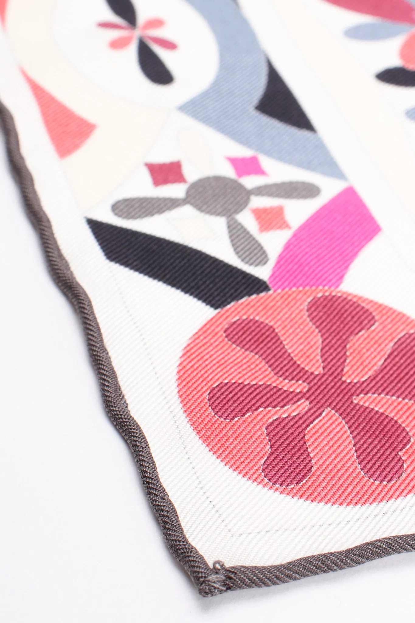 Geometric Phoenix Print Silk Scarf