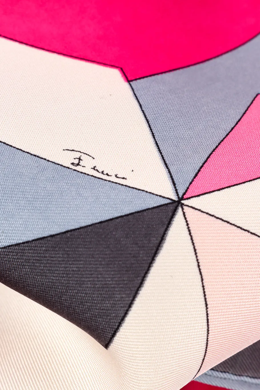 Geometric Print Silk Blouse