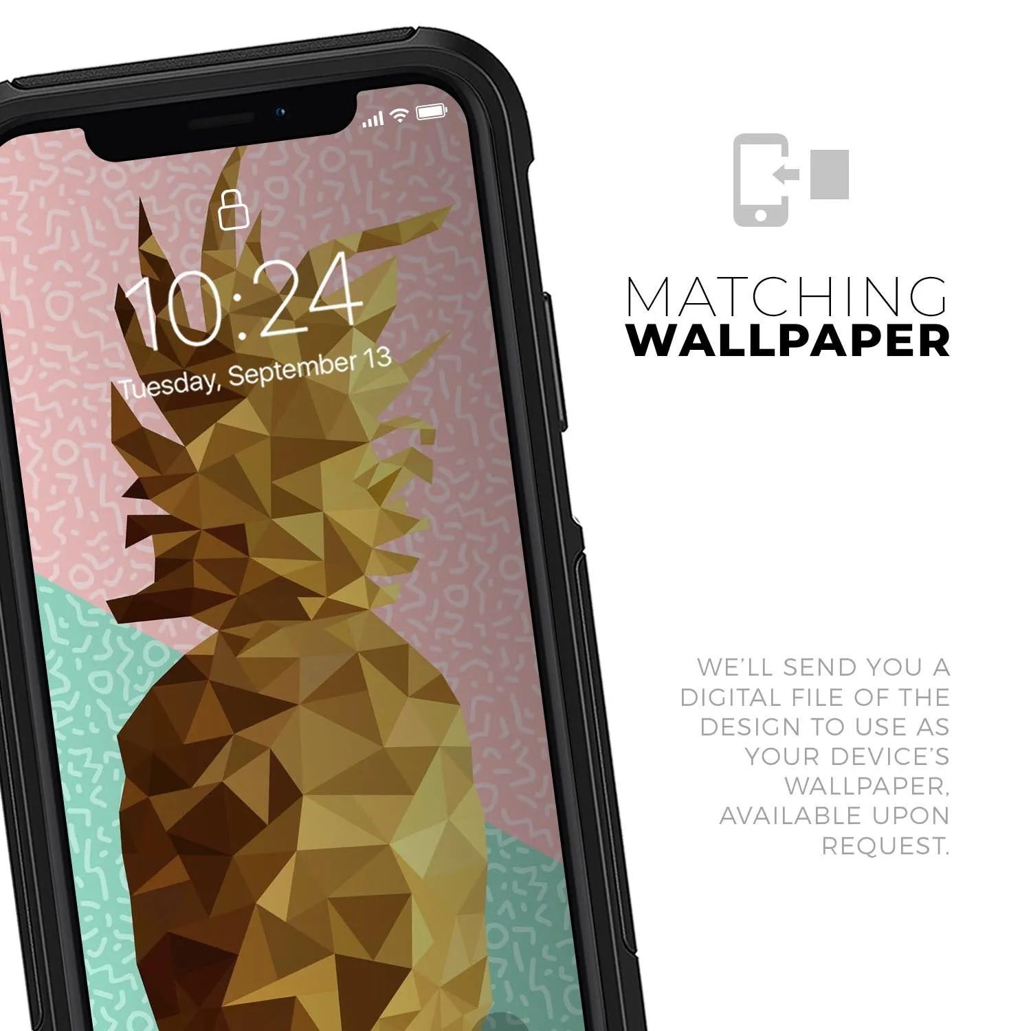 Geometric Summer Pineapple Skin Kit for the iPhone Cases