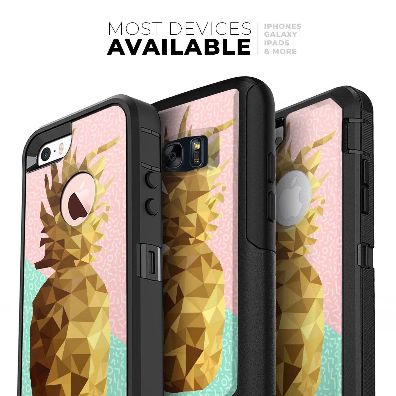 Geometric Summer Pineapple Skin Kit for the iPhone Cases