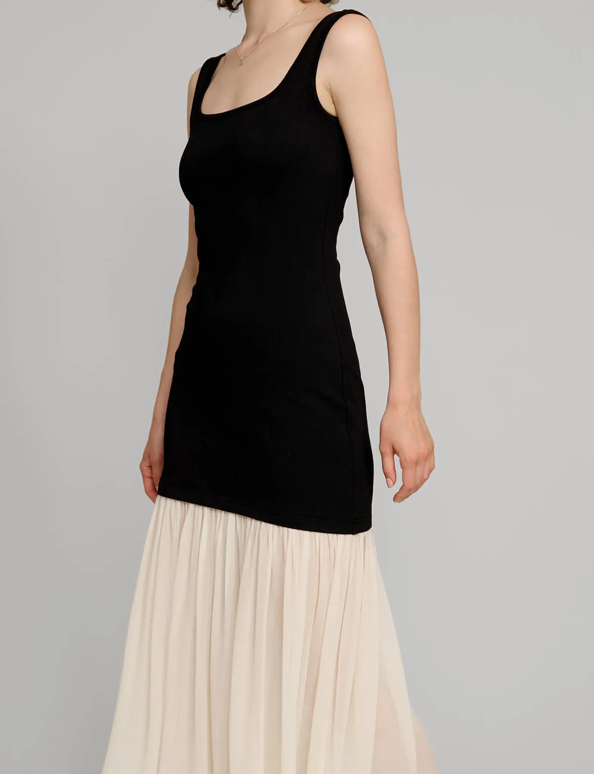 Gia Chiffon Hem Tank Dress-BESTSELLER
