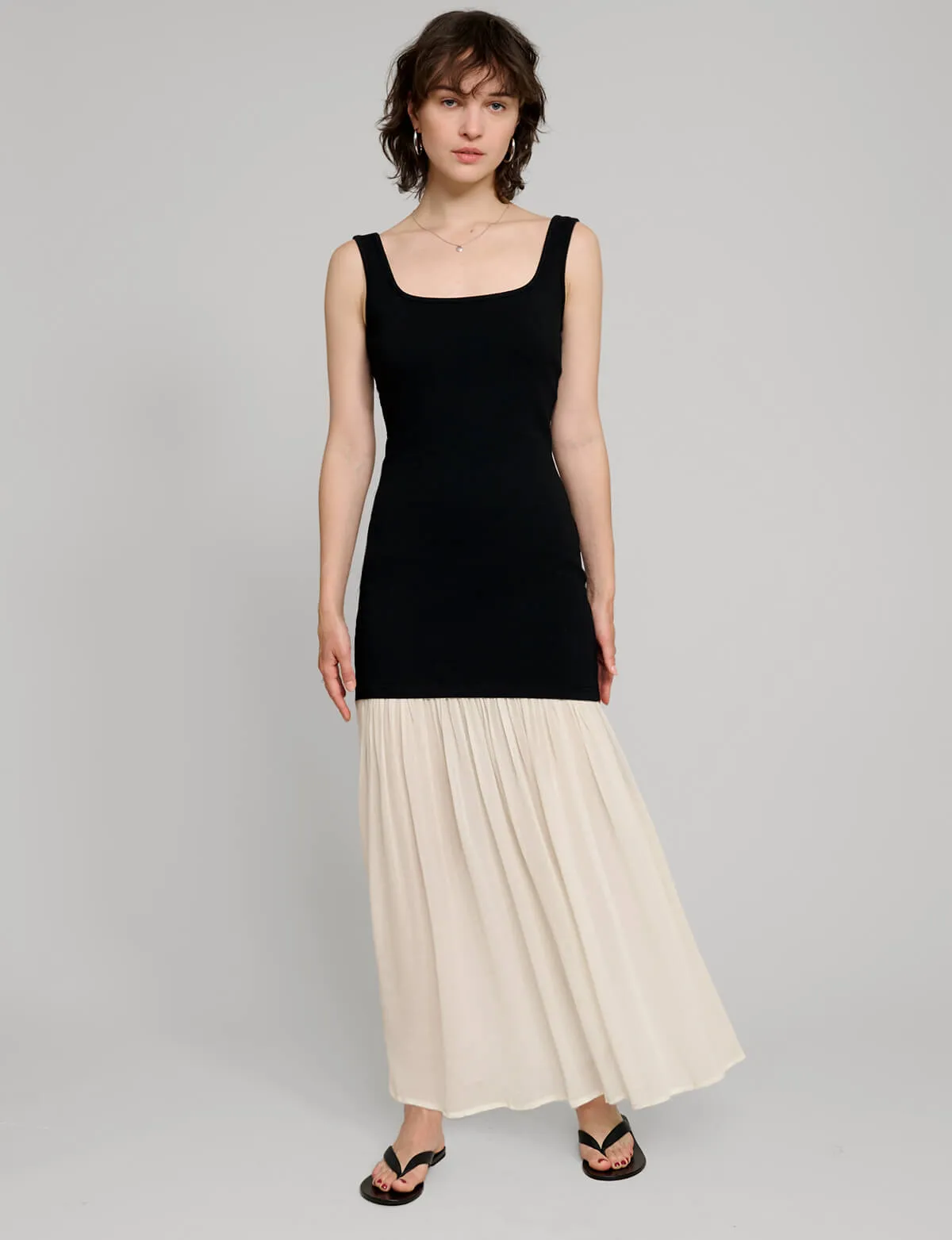 Gia Chiffon Hem Tank Dress-BESTSELLER