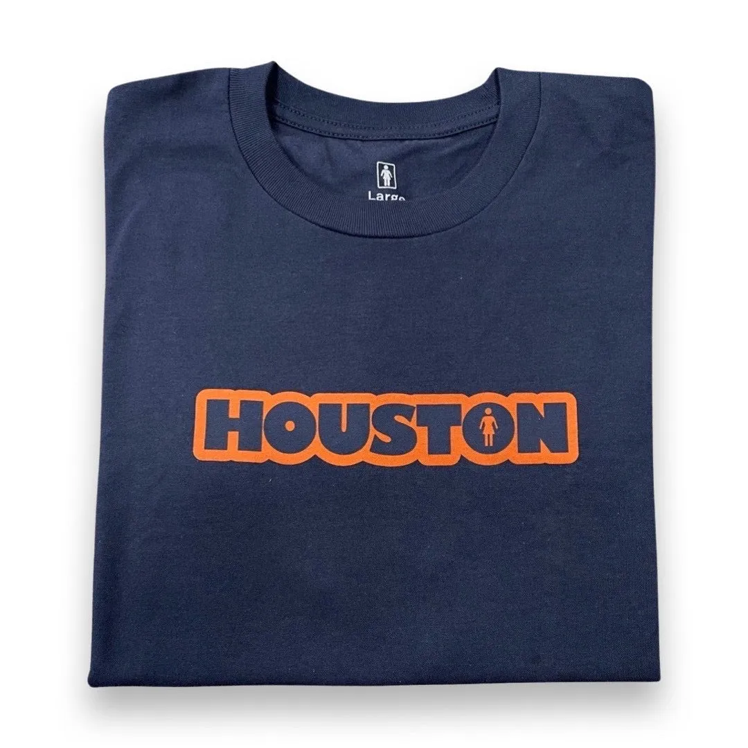 Girl We OG Houston Tee - Navy/Orange