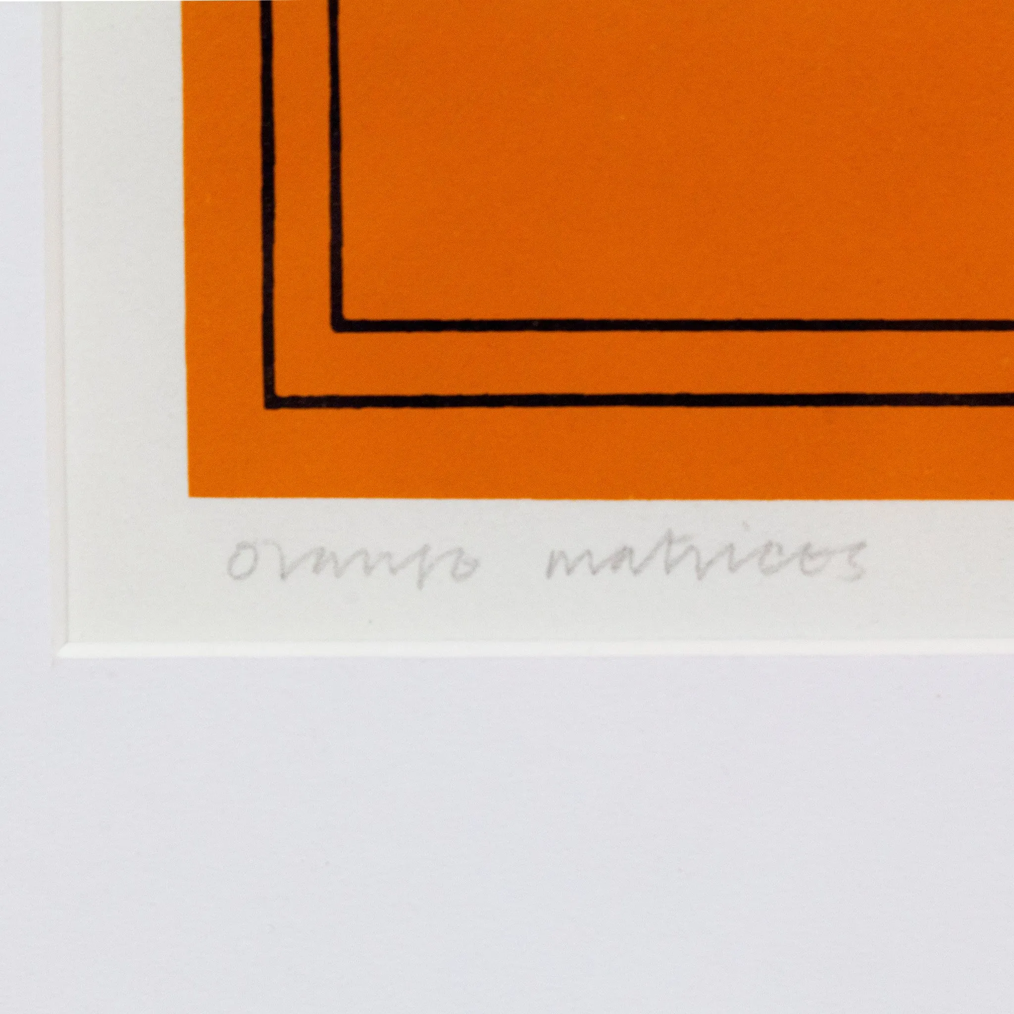 GORDON HOUSE "ORANGE MATRICES" 1968