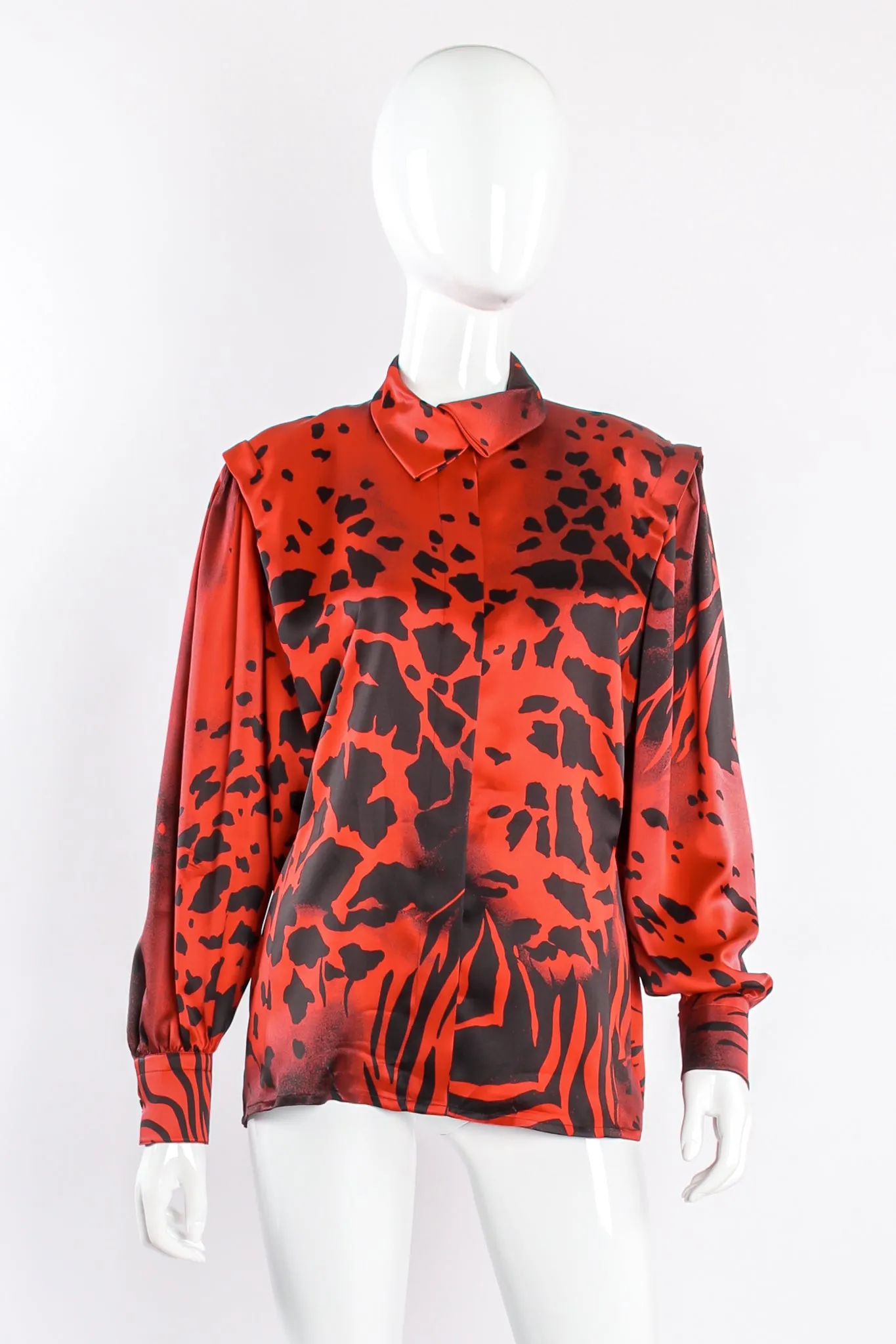 Graphic Animal Print Blouse