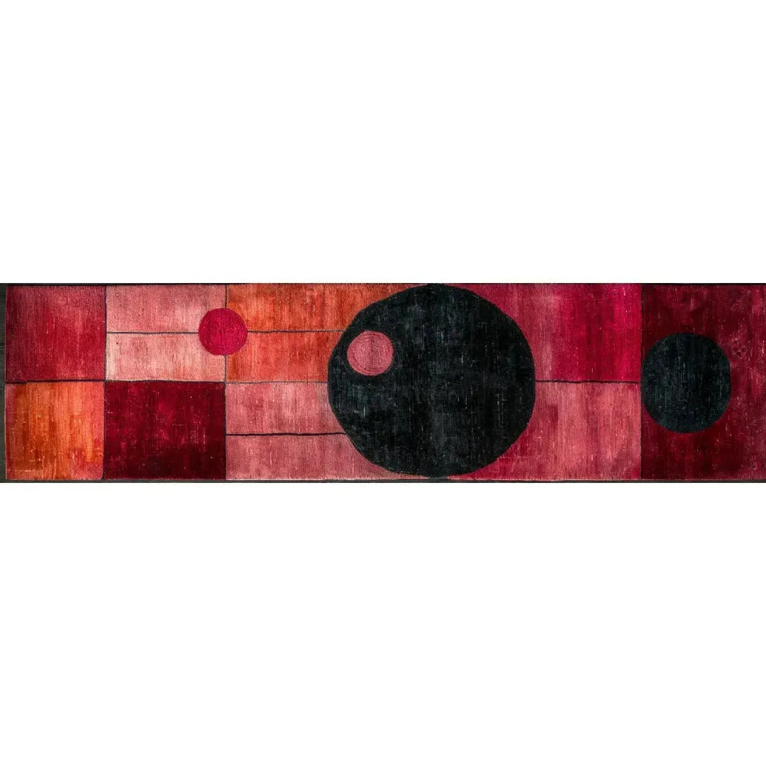 Graphic Grid Hand Tufted Wool Runner Rug