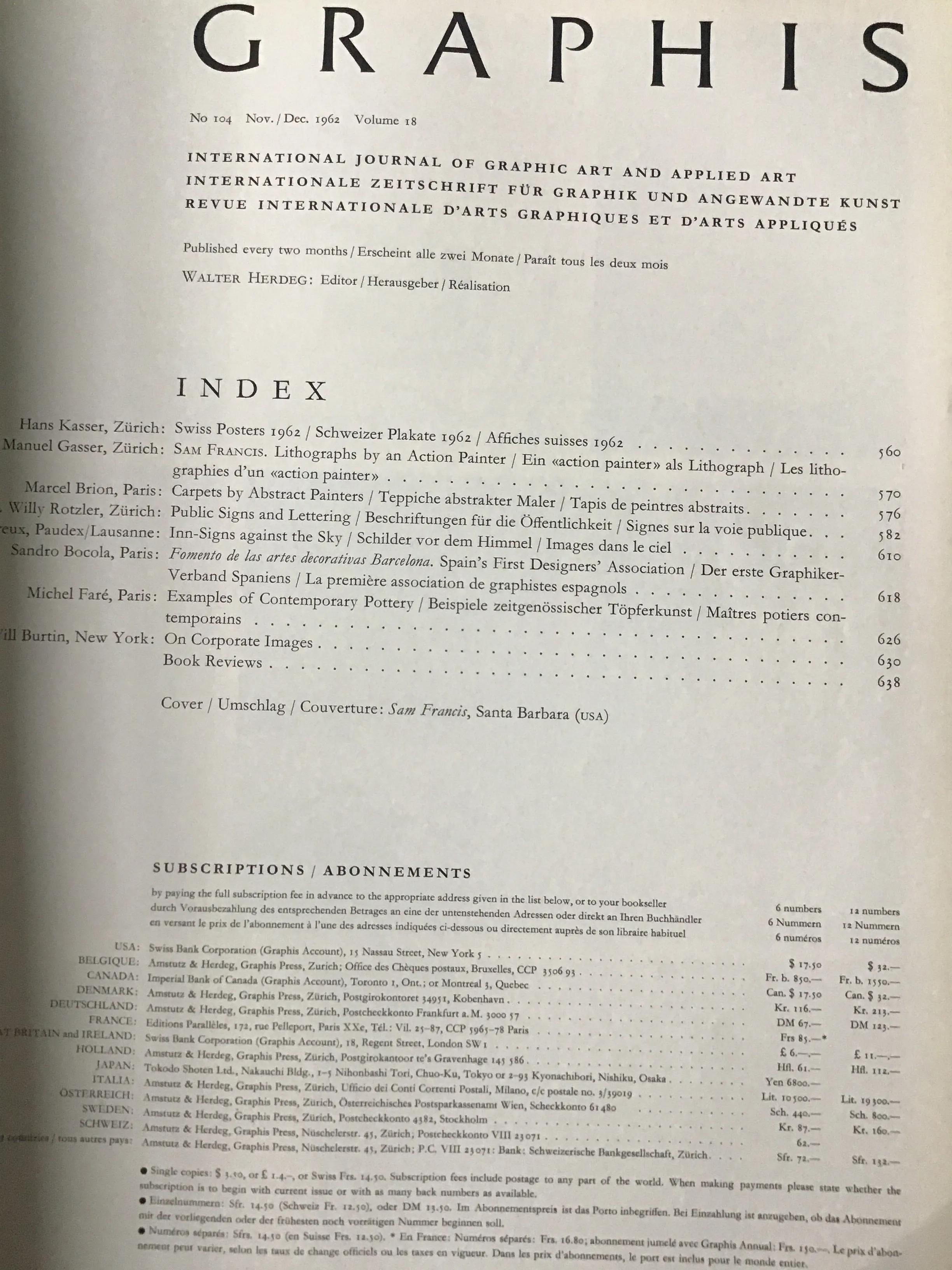 Graphis magazine 102 1962