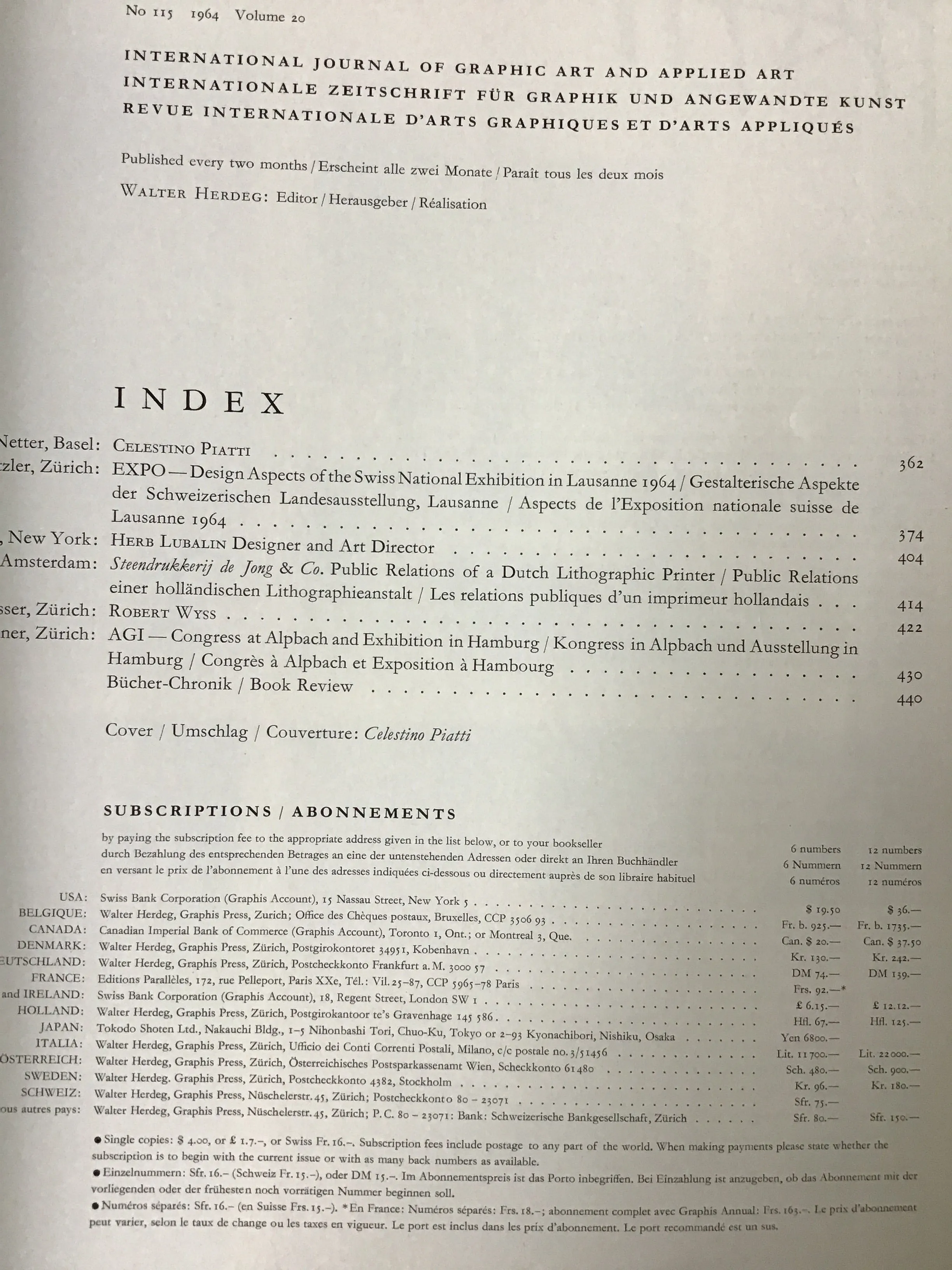 Graphis magazine 115 1964