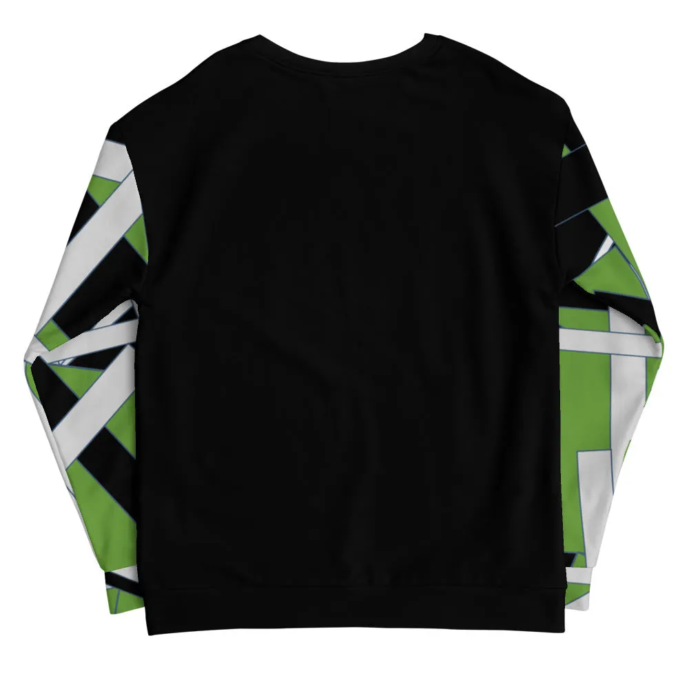 Green Geometric Unisex Sweatshirt