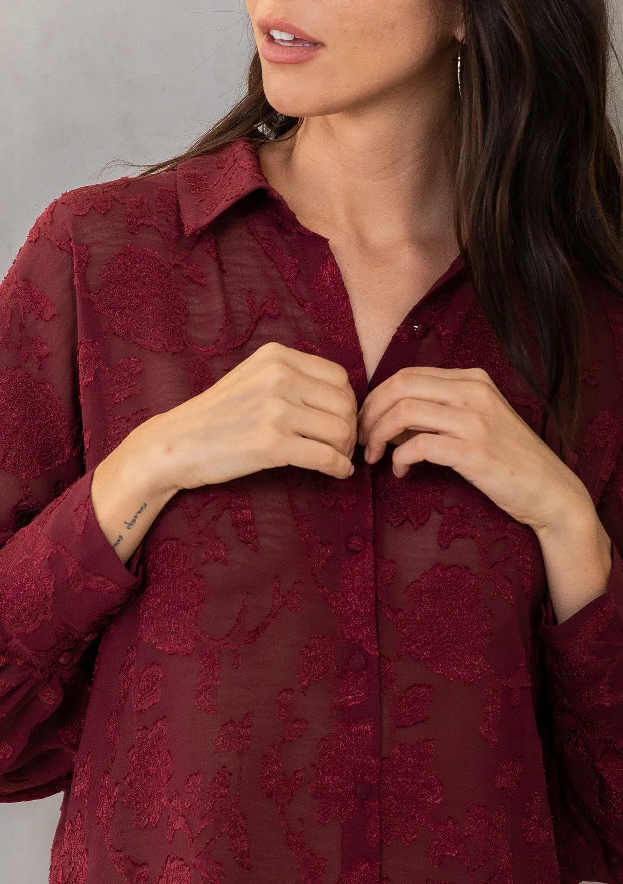Gwyneth Jacquard Blouse