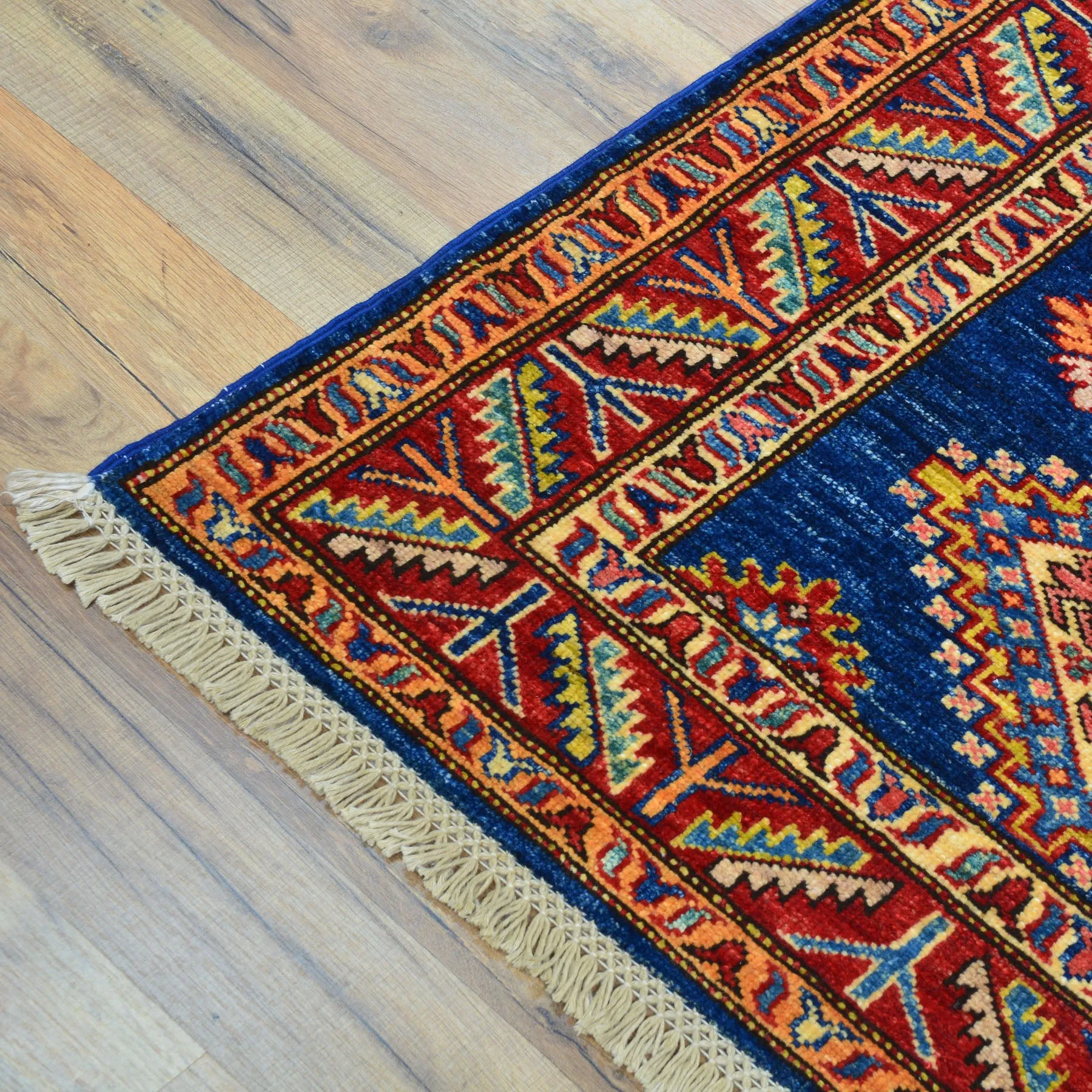 Hand-Knotted Fine Super Kazak Handmade 100% Wool Rug (Size 2.9 X 19.6) Cwral-4560