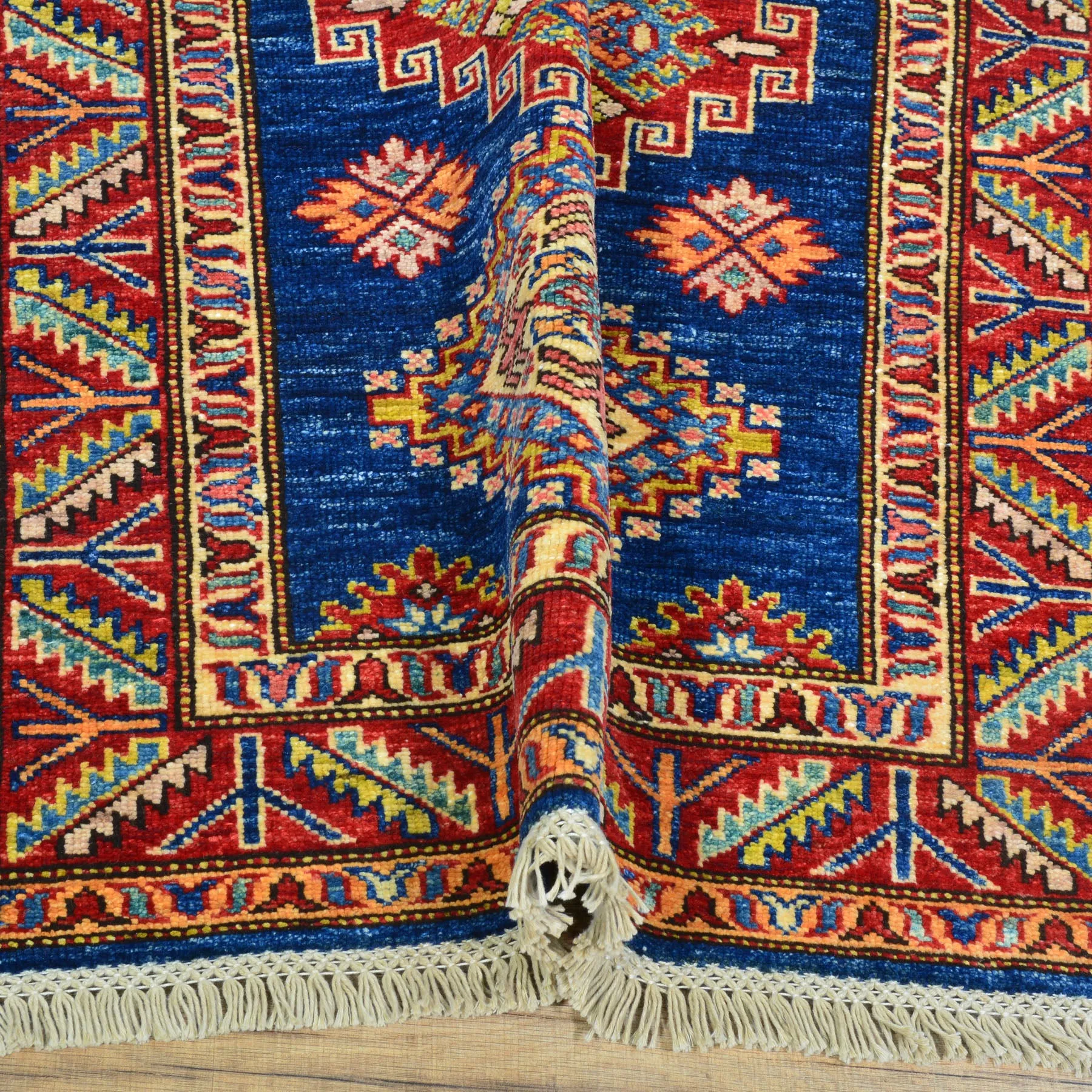 Hand-Knotted Fine Super Kazak Handmade 100% Wool Rug (Size 2.9 X 19.6) Cwral-4560