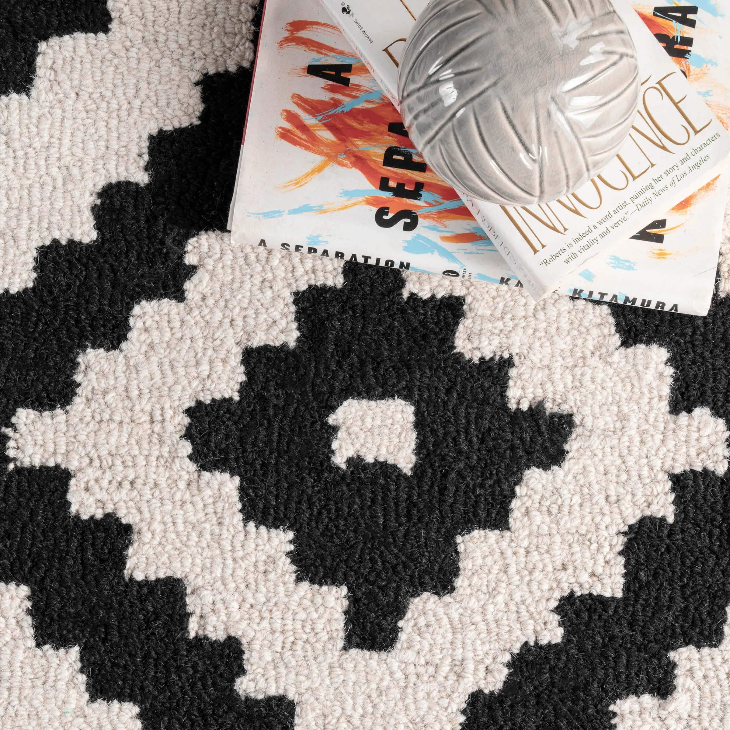 Hand Tufted Kellee Area Rug - Black