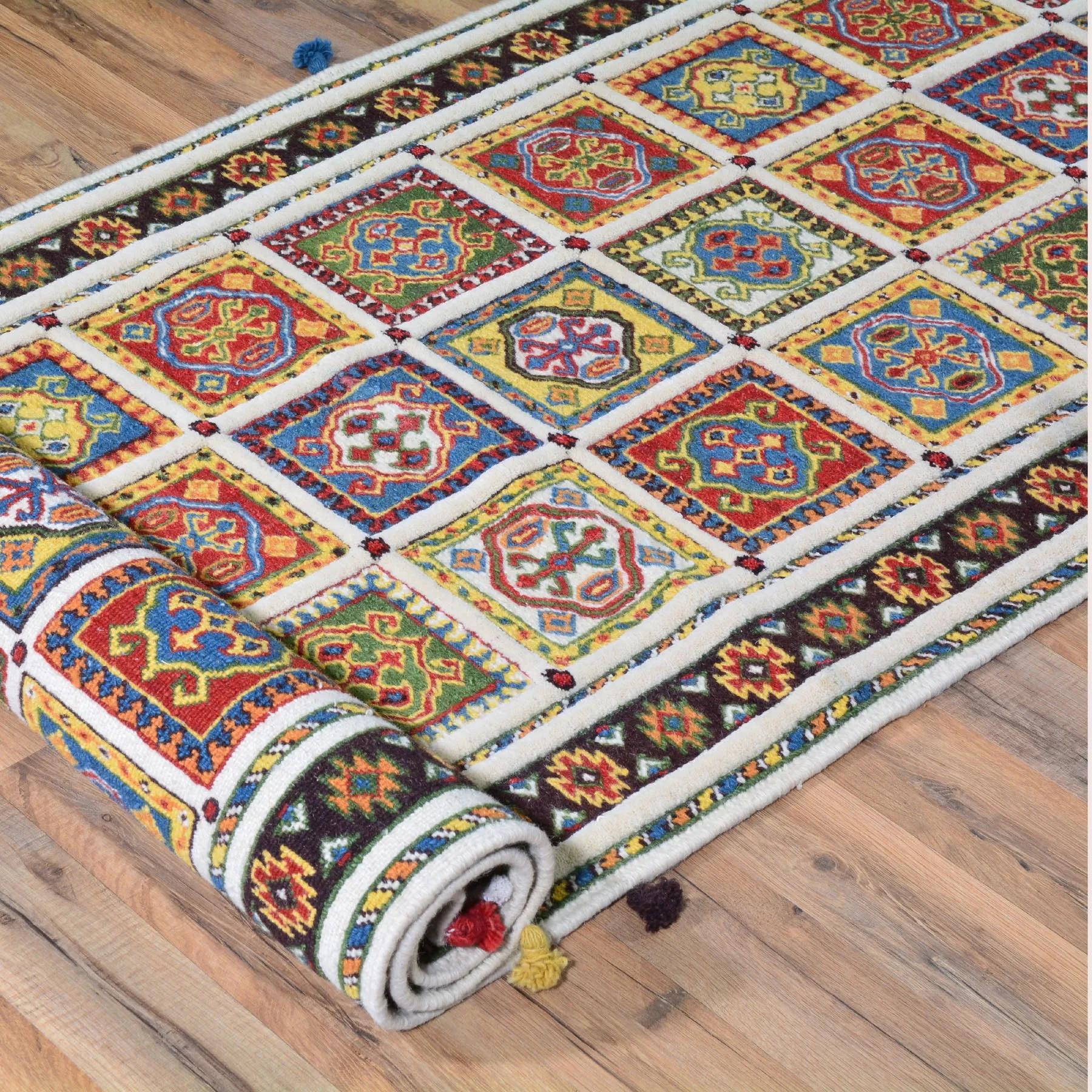 Handmade Multi Weave Soumak Hand-knotted 100% Wool Rug (Size 2.8 X 7.11) Cwral-2787