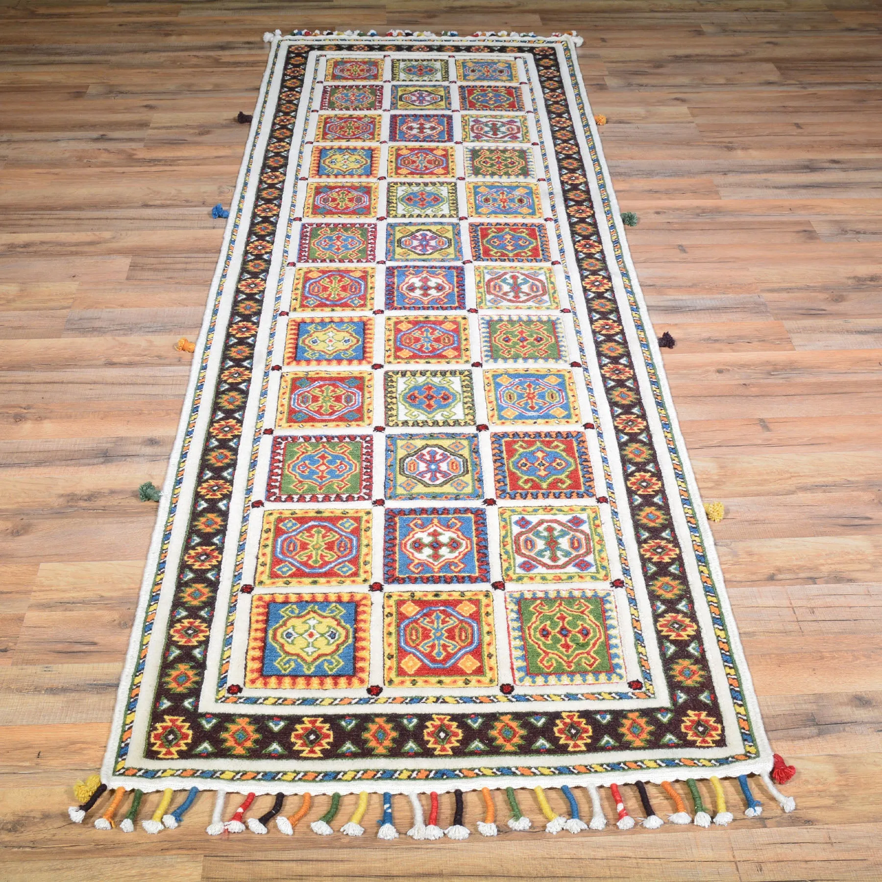 Handmade Multi Weave Soumak Hand-knotted 100% Wool Rug (Size 2.8 X 7.11) Cwral-2787