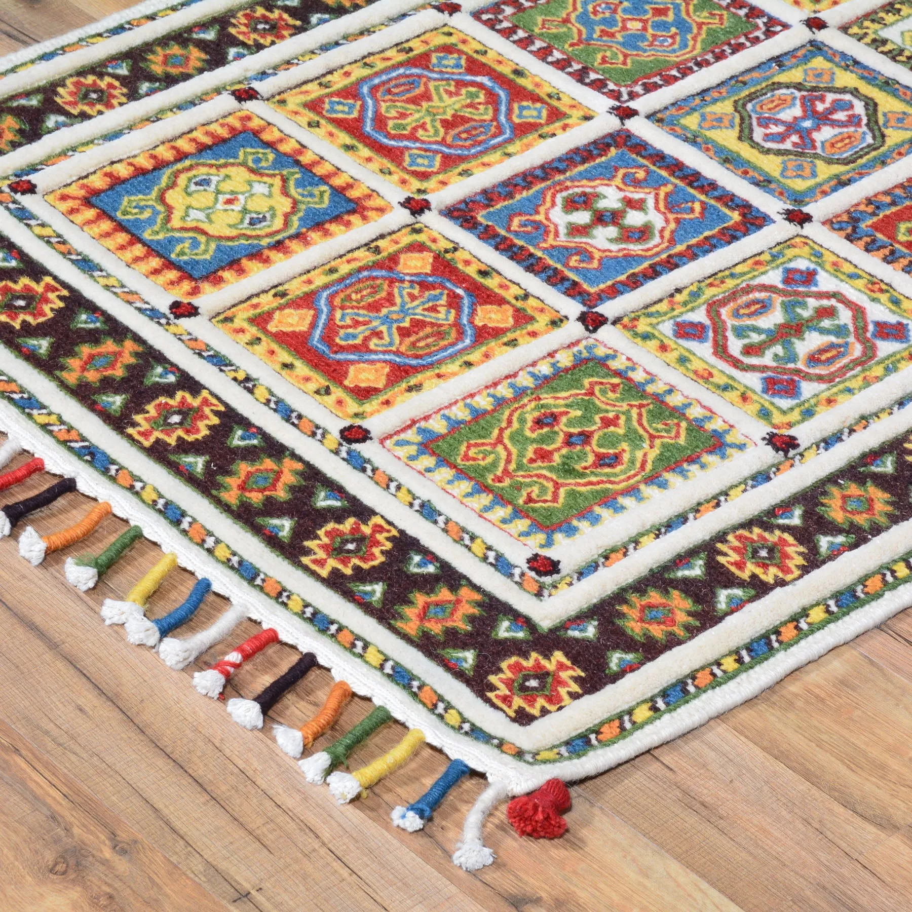 Handmade Multi Weave Soumak Hand-knotted 100% Wool Rug (Size 2.8 X 7.11) Cwral-2787