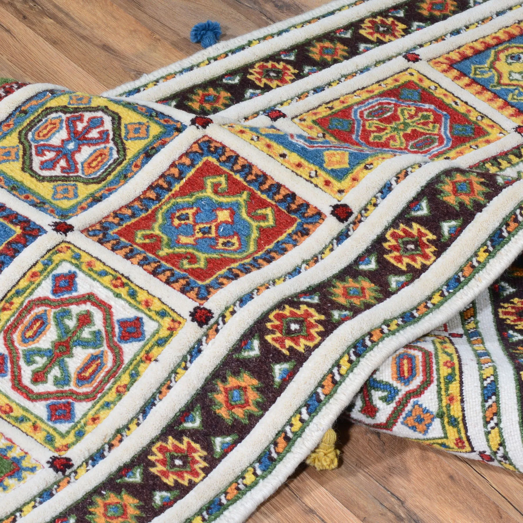 Handmade Multi Weave Soumak Hand-knotted 100% Wool Rug (Size 2.8 X 7.11) Cwral-2787