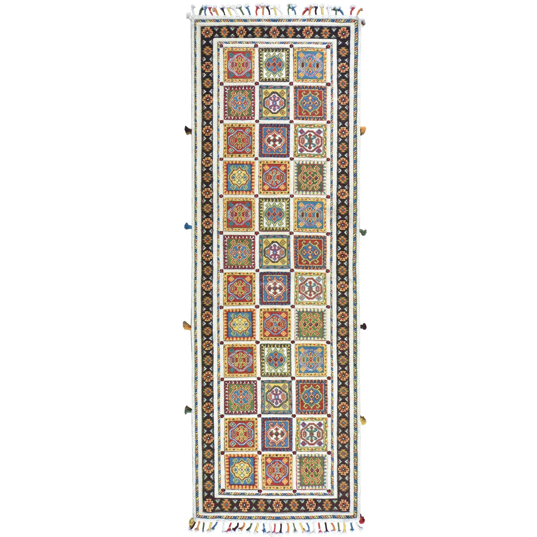 Handmade Multi Weave Soumak Hand-knotted 100% Wool Rug (Size 2.8 X 7.11) Cwral-2787