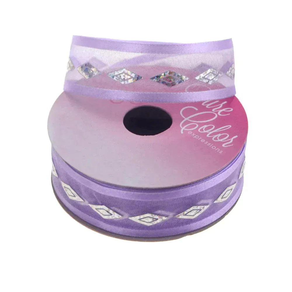 Harlequin Bling Center Sheer Ribbon, 1-1/2-Inch, 3 Yards