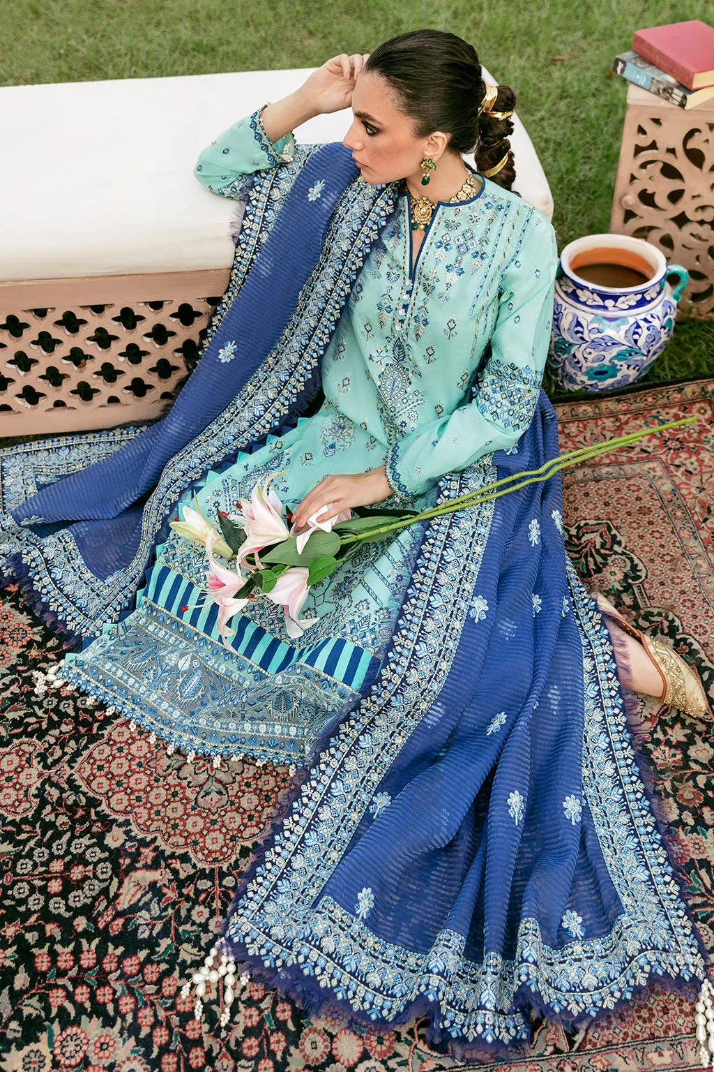 HERIZ  | Afrozeh Gul Bahar Festive Collection 2022 | Unstitched Embroidered Lawn Suits