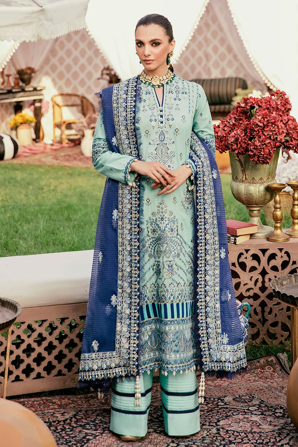 HERIZ  | Afrozeh Gul Bahar Festive Collection 2022 | Unstitched Embroidered Lawn Suits