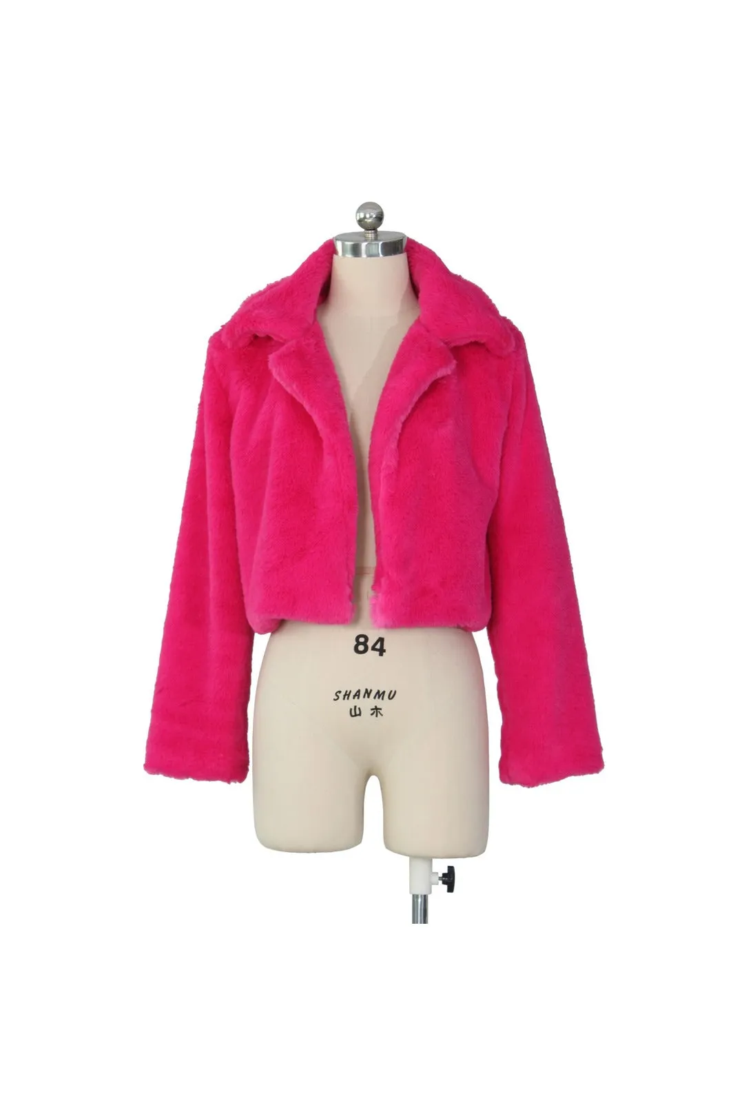 Hot Pink Faux Fur Jacket
