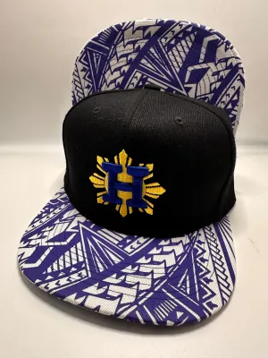Houston Sun Philippines Blue Tribal FILIPINO FLAG SNAPBACK