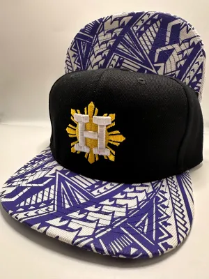 Houston Sun Philippines Blue White Tribal FILIPINO FLAG SNAPBACK