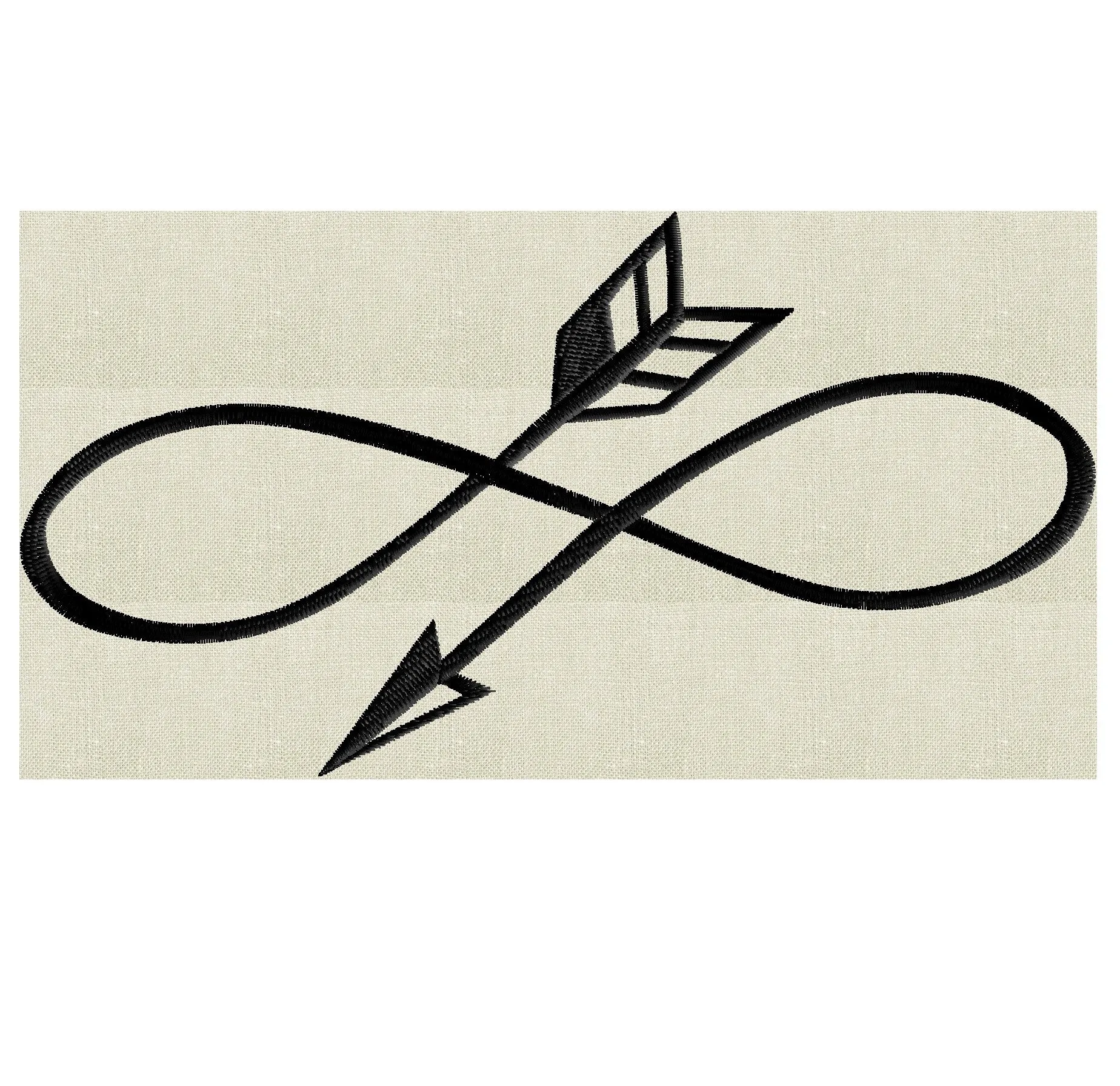 Infinity Arrow Design - Valentines Love Tatoo Tribal Art - Font not included - EMBROIDERY DESIGN FILE - Instant download - Dst Hus Jef Pes formats