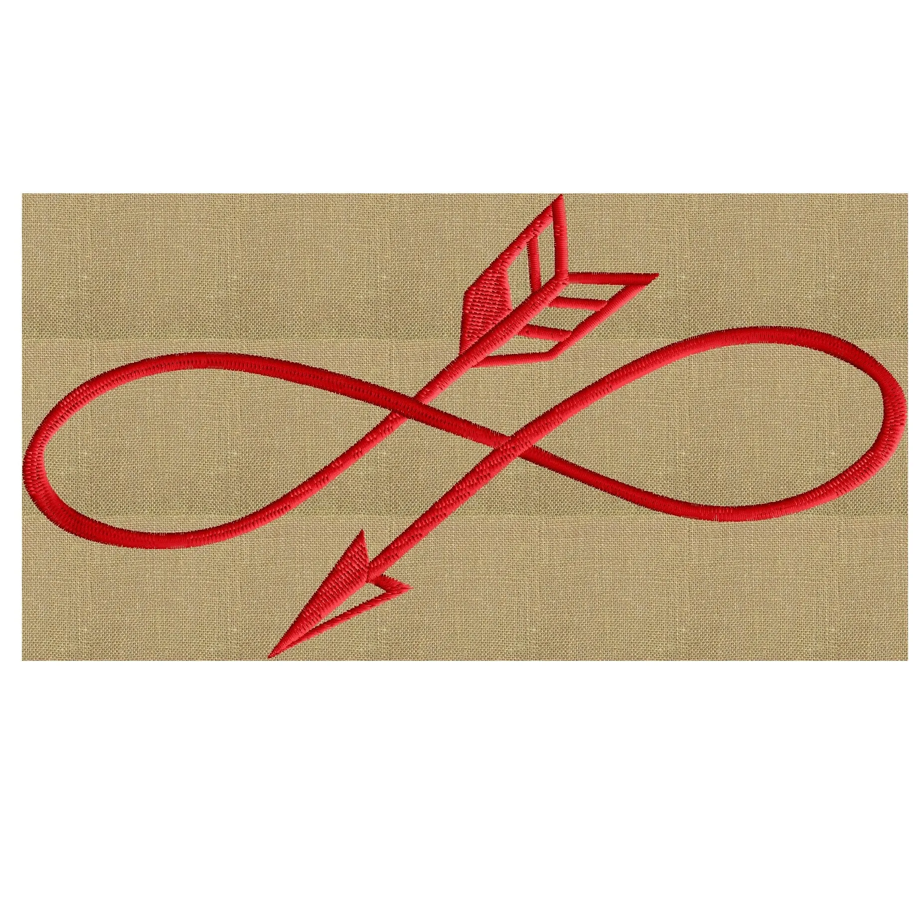 Infinity Arrow Design - Valentines Love Tatoo Tribal Art - Font not included - EMBROIDERY DESIGN FILE - Instant download - Dst Hus Jef Pes formats
