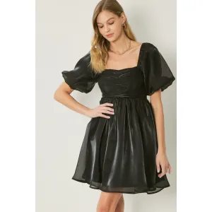 It Shimmers and Shines Dress in Black