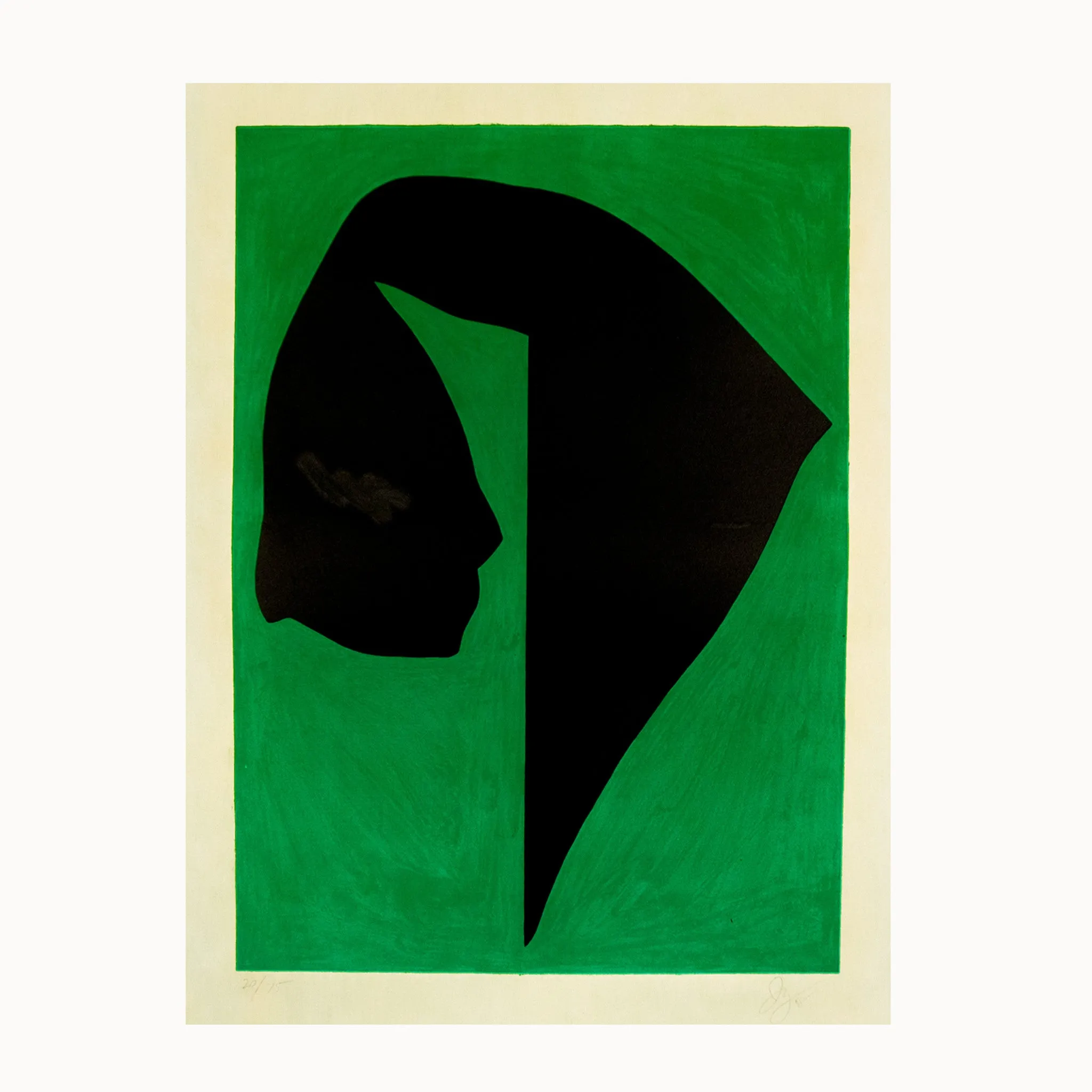JACK YOUNGERMAN "GREEN AROUND" LITHO, 1968