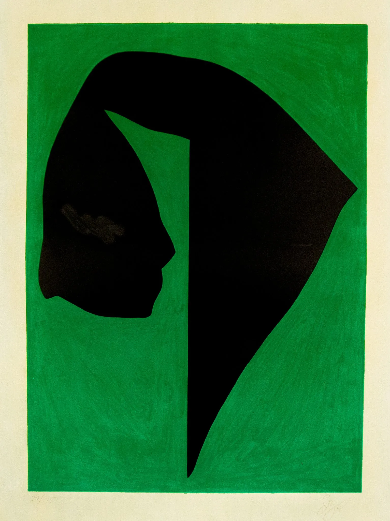 JACK YOUNGERMAN "GREEN AROUND" LITHO, 1968