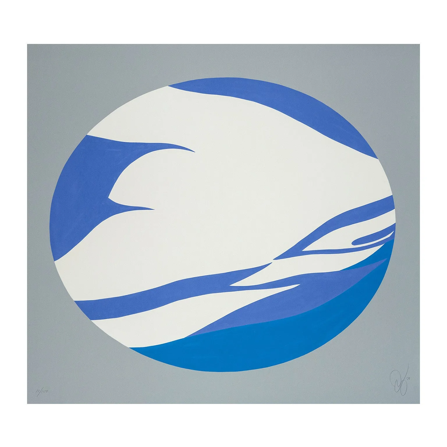JACK YOUNGERMAN "UKIYO-E BLUE CHALK" SCREENPRINT, 1976