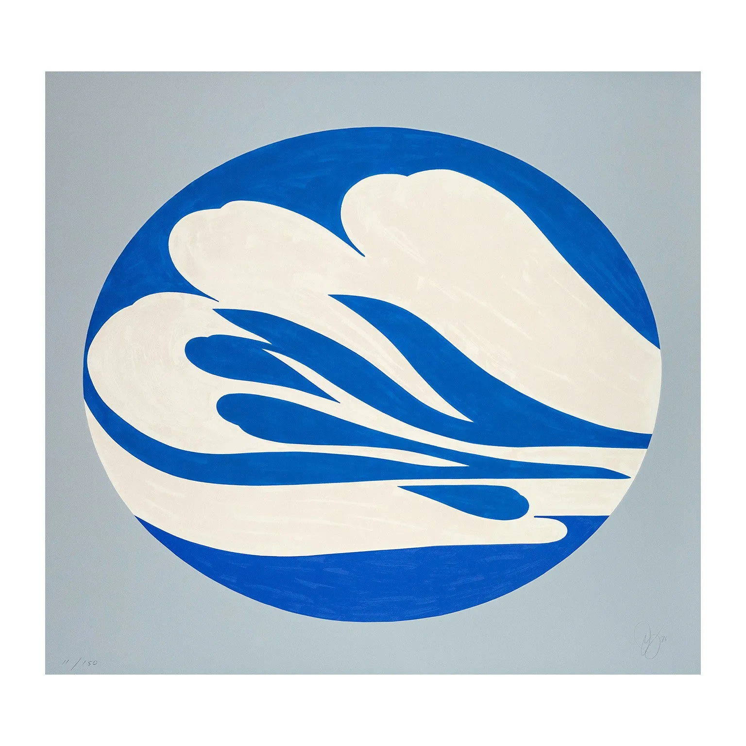 JACK YOUNGERMAN "UKIYO-E BLUE CHALK" SCREENPRINT, 1976