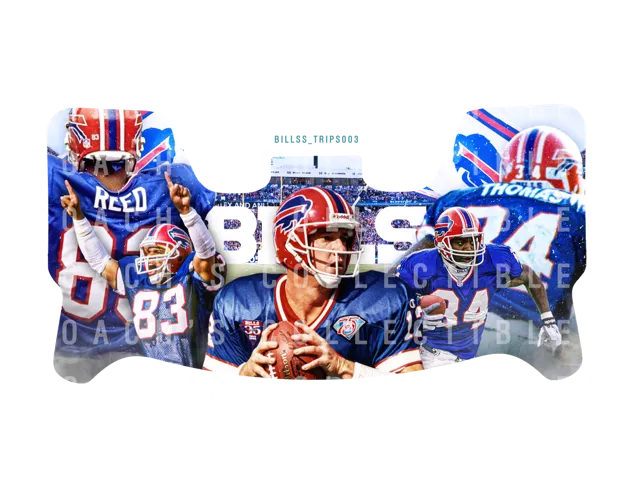 Jim Kelly, Thurman Thomas & Andre Reed Custom Visor for Any Full Size Riddell Helmet (Universal Fit)