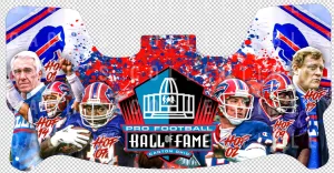Jim Kelly, Thurman Thomas, Andre Reed, Bruce Smith, Marv Levy & Bill Polian Custom Visor for Any Full Size Riddell Helmet (Universal Fit)