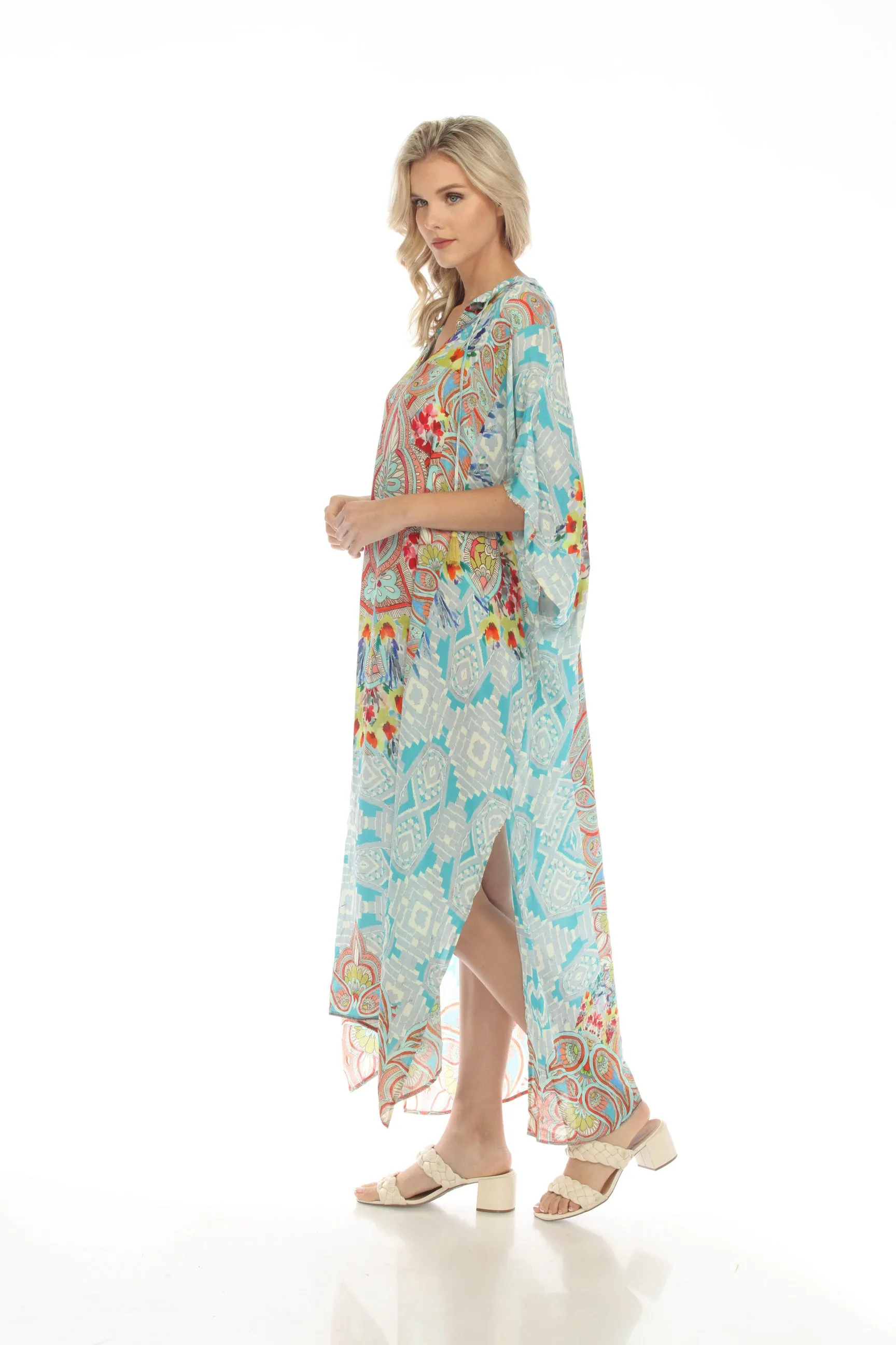 Johnny Was Dandridge Swim Cover-Up Long Kaftan Dress Plus Size Boho Chic CSW4522-UX