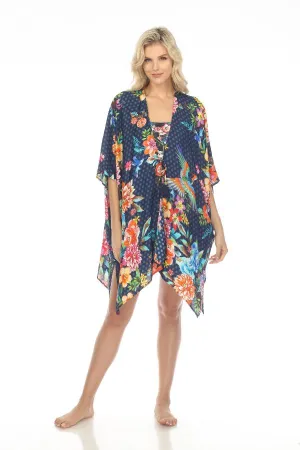 Johnny Was Dreamer Short Swim Cover-Up Kimono Boho Chic CSW9923-U