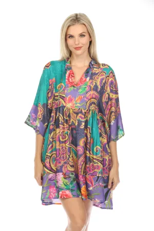 Johnny Was Swim Cover-Up Short Kaftan Dress Boho Chic CSW4723-D
