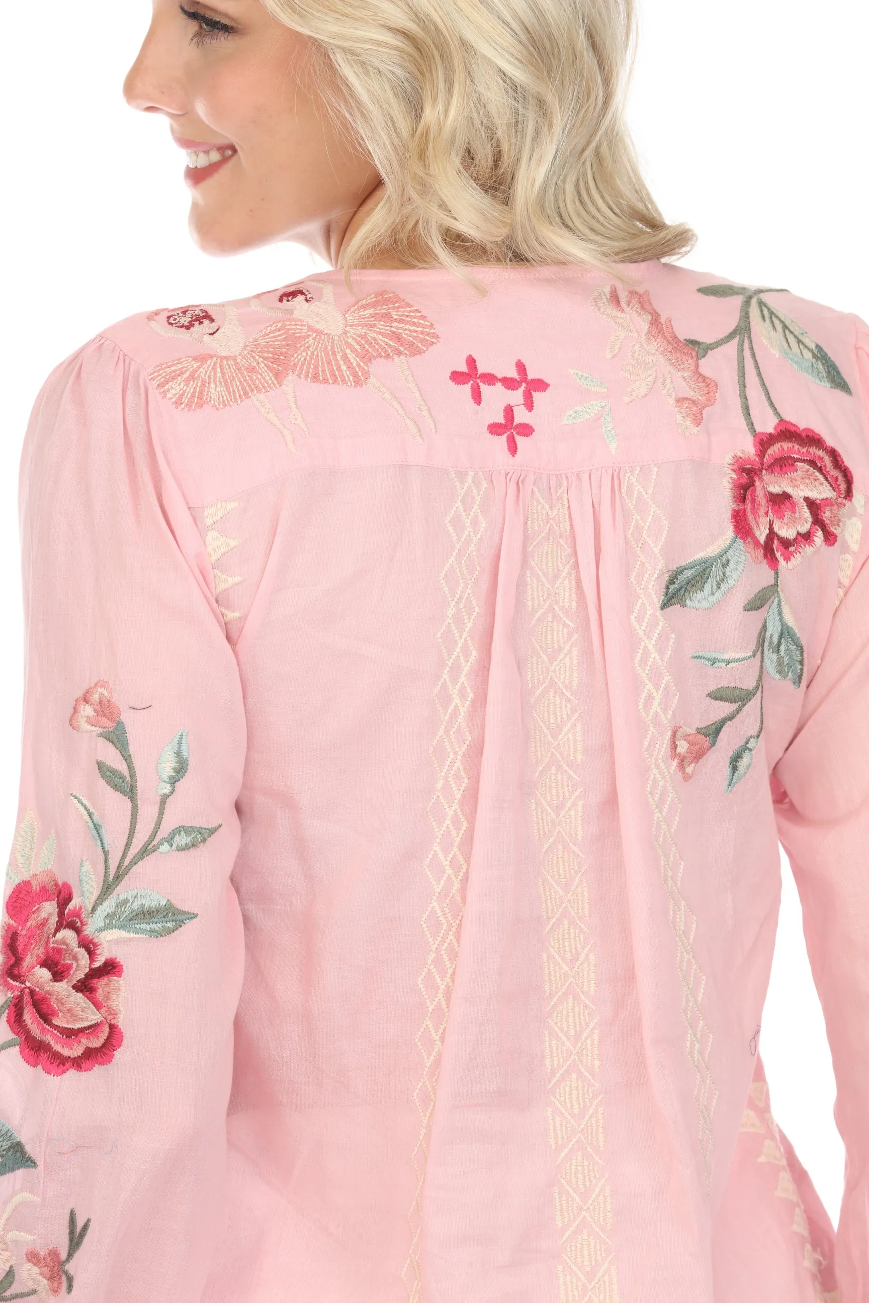 Johnny Was Workshop  Erinn Prairie Blouse Boho Chic W13124 *