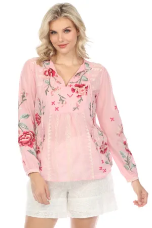 Johnny Was Workshop  Erinn Prairie Blouse Boho Chic W13124 *