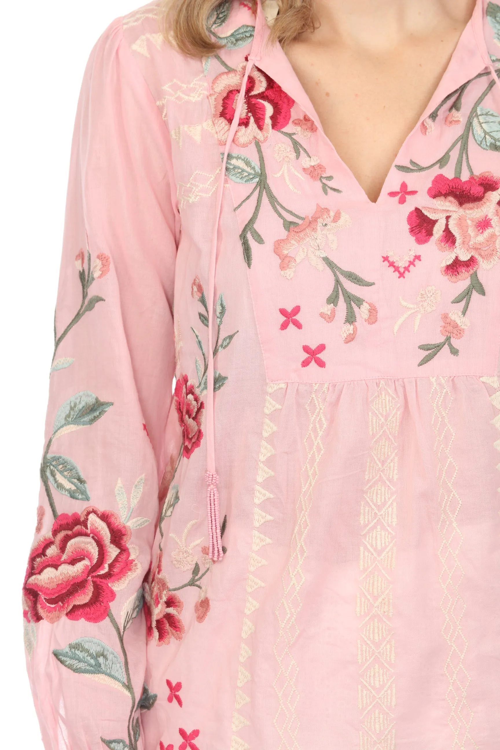 Johnny Was Workshop  Erinn Prairie Blouse Boho Chic W13124 *