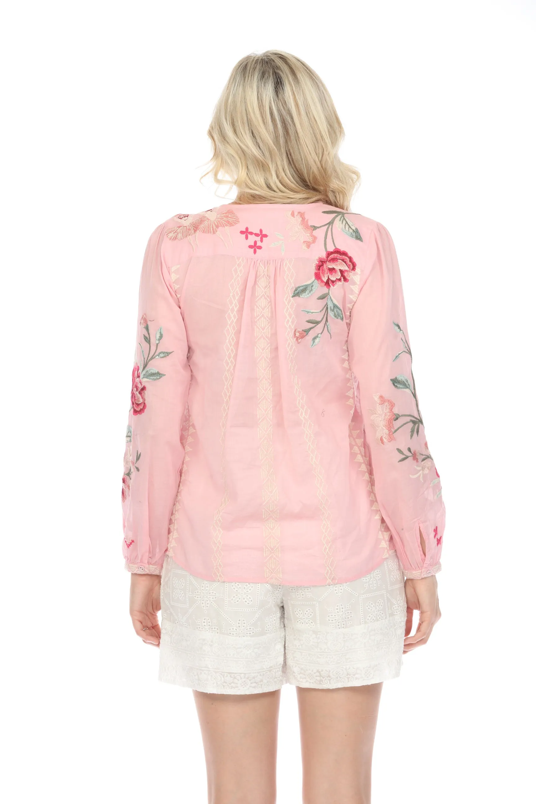 Johnny Was Workshop  Erinn Prairie Blouse Boho Chic W13124 *