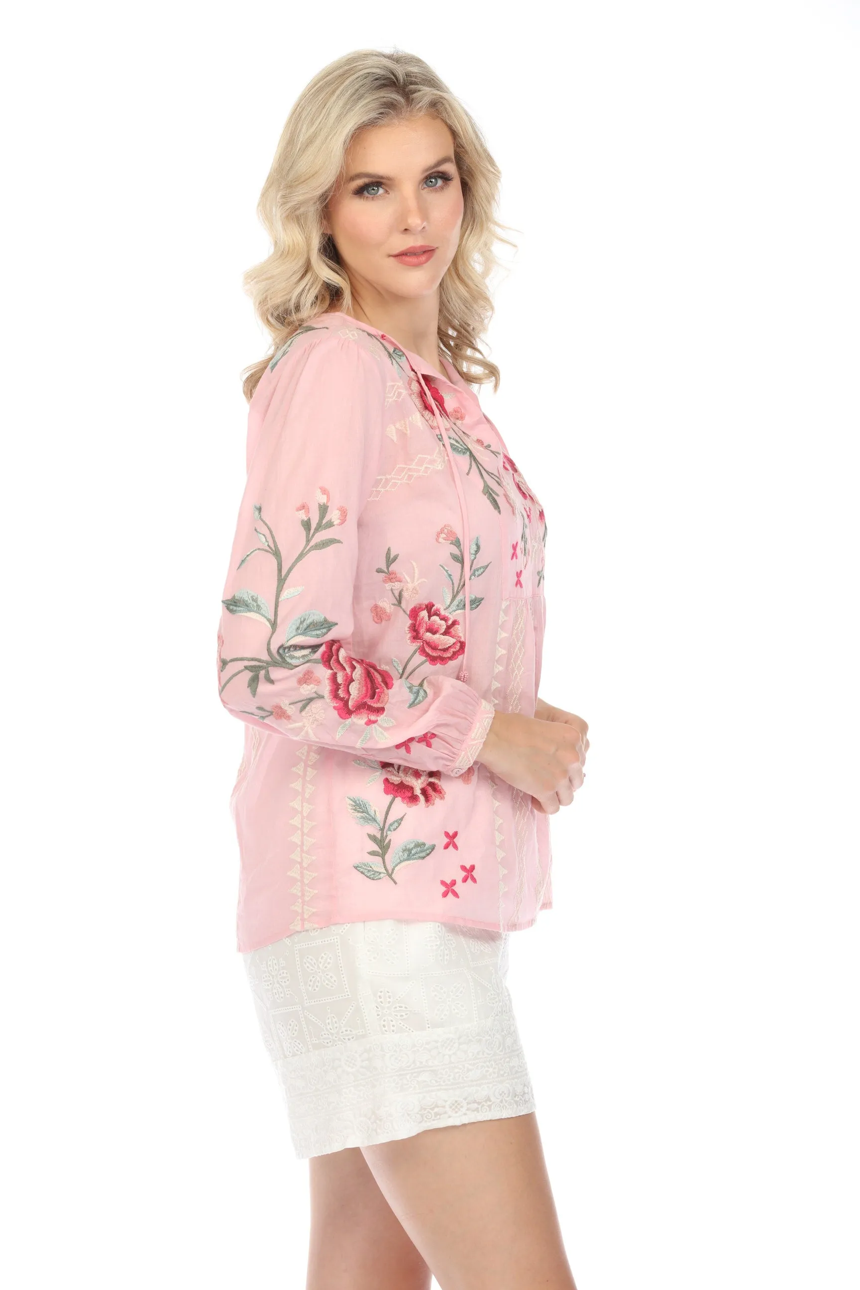 Johnny Was Workshop  Erinn Prairie Blouse Boho Chic W13124 *